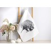 MAXWELL & WILLIAMS Echidna Tea Towel 100% Indian Cotton White