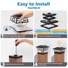 NIORSUN Solar Post Lights Outdoor 6 Pack, 2 Modes LED,