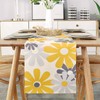 Table Runner Flowers Modern Yellow Grey Table Runner Tablecloth Restaurant