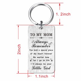 HYHYDHP Mom Mothers Day Gifts from Daughter - Mom Birthday Keychain from Daughter - Thank You Mom Presents
