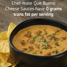 Chef-mate Que Bueno Spicy Nacho Cheese Sauce, Jalapeno Queso, Canned Food, 6 lb 10 oz (#10 Can Bulk)