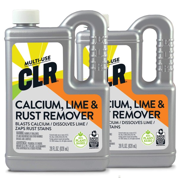 CLR Multi-Use Calcium, Lime & Rust Remover, 28 Ounce Bottle (Pack of 2)