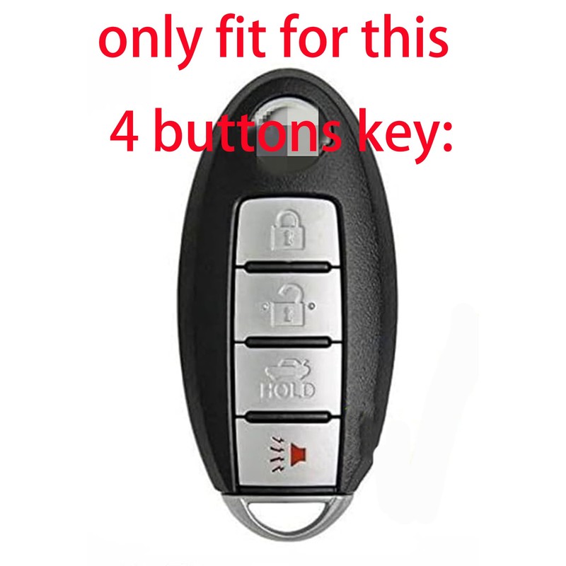 Silicone Rubber Key Fob Cover Compatible with 2007-2019 Nissan 350Z