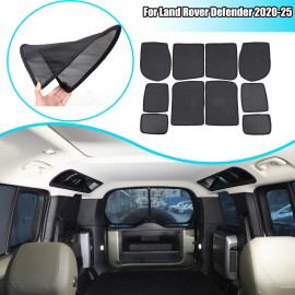 autopart2021 Car Window Screen Sun Shade Mesh Cover Windshield For LR Defender L663 20-25 US