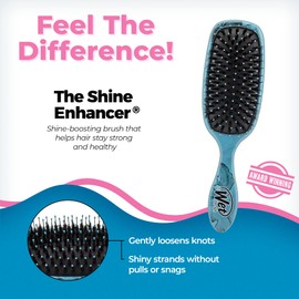 WetBrush Shine Enhancer Brush with Soft Intelliflex and Natural Boar Bristles to Help Distribute Hairs Natural Oils without Breaking Hair, Terrain Tex