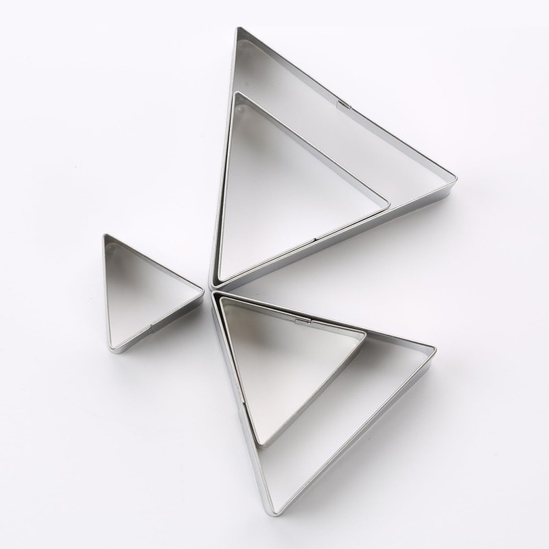 SK Triangle Shape Cookie Cutter Set, Stainless Steel, 5-Piece, Small(2.7in)