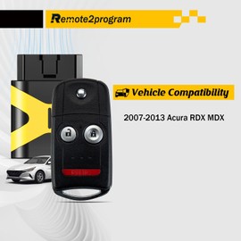 Remote2program Self Programmable Car Key Fob Keyless Entry Replacement for Acura with FCC: N5F0602A1A (3 Buttons)
