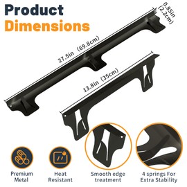 SZJHXIN Stove Gap Filler, Stove Gap Covers Stainless Steel, Adjustable 13.8-27.5 In(2 Pack), Heat Resistant, Gas Stove Side Gap Protector, Silver