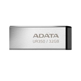 ADATA 32 GB Memoria Flash USB 3.2 Diseño sin Tapa Material Metalico (Modelo UR350-32G-RSR/BK)
