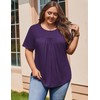 IN'VOLAND Womens Plus Size Tops Summer Shirts Tunic Short Sleeve
