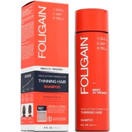 Shampoo Hombres Con Trioxidil 2% Triple Acción Caída 236 Ml