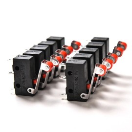 Unbranded 10x Micro Switches Roller Lever Handle Spring 3-Pin AC 125V-250V 5A PCB Mounted