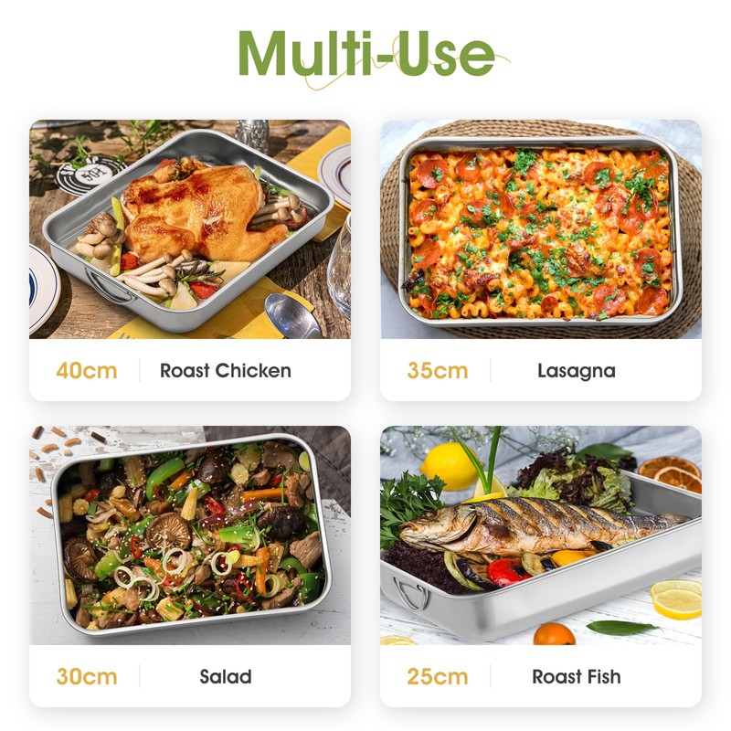 FLOVIA COOK BY NATURE Casserole Dish 30 cm, Stainless Steel