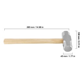 2 Pack 4 lbs Mini Sledge Hammer, Small Sledge Hammer with Wooden Handle for Demolition, Stake Driving, Cracking Stone and Concrete
