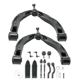 PHILTOP 12pcs Front End Suspension Kit for Nissan Titan Armada INFINITI QX56 2004-2013, 2 Upper Control Arms w/Ball Joints 2 Lower Ball Joints 4 Inner Outer Tie Rods 2 Sway Bars 2 Boots Replacement