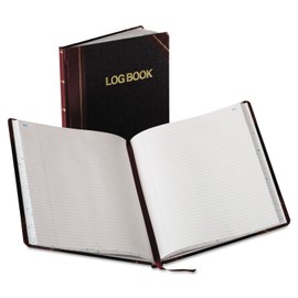 Boorum & Pease Log Book with Red and Black Cover