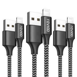 Raviad Phone Charging Cable [3 Pack 2 M] Nylon.