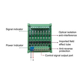 Mosfet Driver Module, 8-Channel PLC Amplifier Board Driver Board DC 3.3V/DC 5V Optocoupler Isolation DC Amplification