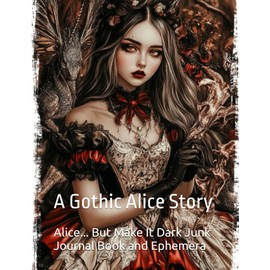 Alice... But Make It Dark Junk Journal Book and Ephemera: A Gothic Alice Story