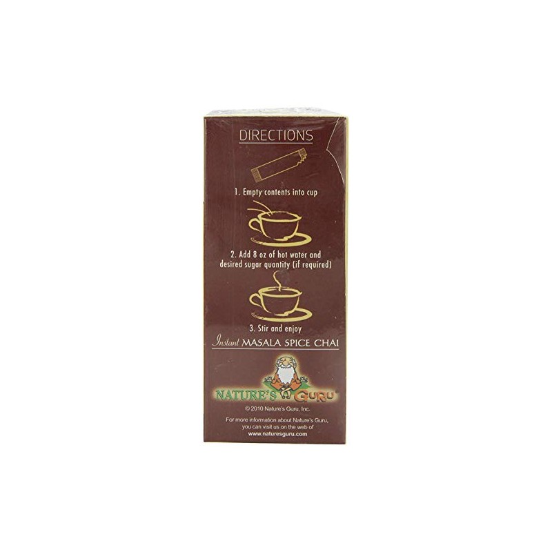 Nature's Guru Instant Masala Chai Tea Drink Mix Sweetened, 8.82