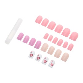 BIUDECO Full Cover Fake Nails Pack Short Faux Nails Set Minimalist Stylish for Parties