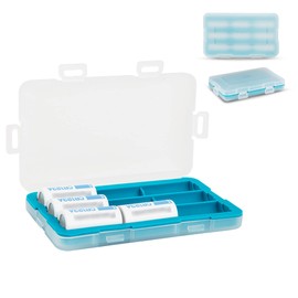 9 ranuras CR123A - Funda de batería CR123, soporte de batería CR17345 / 16340, funda de batería a prueba de golpes y resistente al agua, carcasa de polipropileno, ultrafina, fácil de transportar