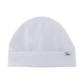 Jersey Beanie Hat for Newborn Baby Boys Girls Silky Satin Lined Hats Bonnet Toddler Infant Little Kids Beanies Caps(0-6M,002 Cott White)