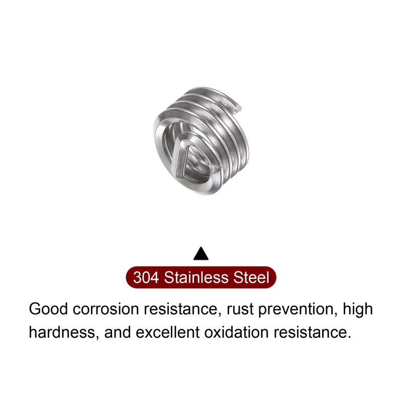 sourcing map 25pcs Threaded Inserts 1/4-20 UNC 1.0D (6.35mm) Helical