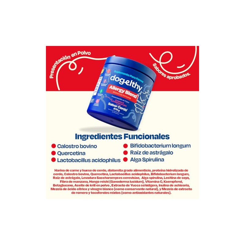 Dogelthy Allergy Blend Suplemento Natural Contra Alergias Perro Comezon Molestias