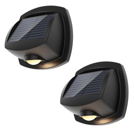 SOLPEX Solar Lights Outdoor Waterproof IP65, Solar Stair Lights Outdoor for Fence, Deck, Step, Dual Color LED 3 Lighting Modes House Wall Light for Porch, Backyard, Fence, Garden Decor-2 Pack