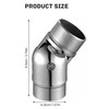 Stainless Steel Handrail Joint Connector, Pipe Connector Kit Adjustable Angle