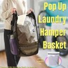 2 Pack Pop-Up Collapsible Laundry Baskets – Foldable Mesh Laundry