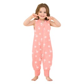 Baby Sleeping Bag with Feet, 1.0 TOG, Ideal for Spring and Autumn, 100% Cotton, All-Year Comfort for Your Toddler (Starfish, S/60-75 cm)