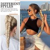 Long Ponytail Extension, 60cm Long Braided Ponytail with Tie Ponytail