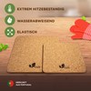 Voak® Trivet Cork Coaster Set | 4 Square Cork Coasters
