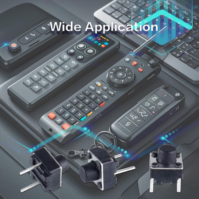 YOUFEN 100 Pcs Tact Push Button Switch 2 Pin 6x6x6