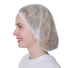 Safeko Disposable Pleated Bouffant, Polypropylene Non-Woven Hair Cover, Breathable & Latex-Free, Hygienic Hair Net