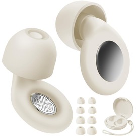 Tapones Auditivos para Dormir, Tapones para Oídos Silicona, Blanco 30 dB de Reducción, con 4 Pares de Almohadillas y Caja, Reutilizable, para Estudiar, Concierto, Viajes, Earplugs