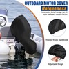 Fade Resistant Full Outboard Motor Cover, UV-Proof and Waterproof 420D