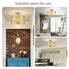 WUZUPS Chandelier 3-Light Vintage Farmhouse Semi-Flush Mount Ceiling Light Lighting
