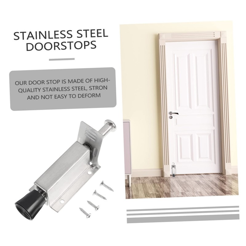 Tofficu Stainless Steel Step Door Stopper Door Holder for Any