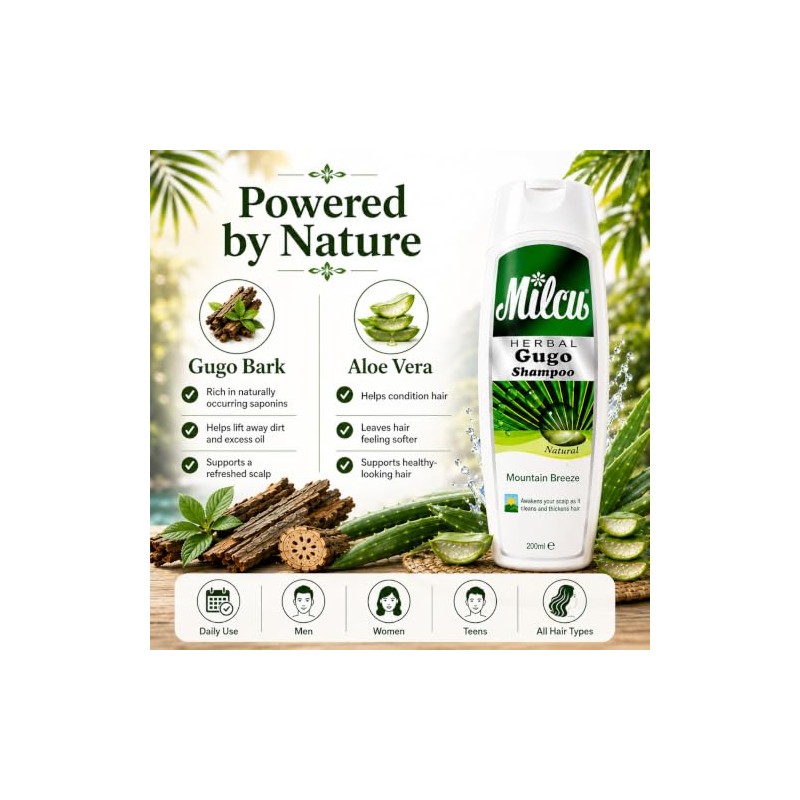Gugo Herbal Shampoo All Natural Mountain Breeze 200ml