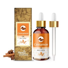 Crysalis Cinnamon Oil (Cinnamomum Zeylanicum) Oil|100% Pure & Natural Undiluted Essential Oil Organic Standard for Skin & Haircare|Improves Skin Tone, Slows Signs Aging, Hair Care - 50ML with Dropper