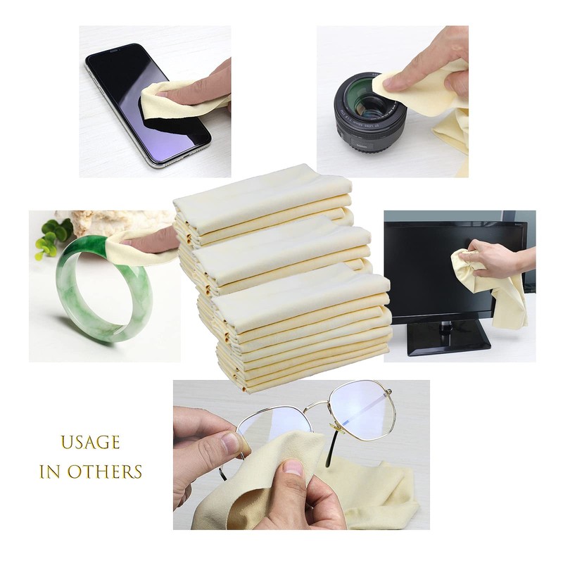 30 x 40 cm - Natural Deerskin Cleaning Cloth, 1
