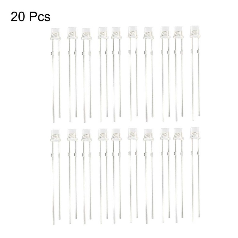 uxcell 20pcs Photosensitive Diode Photodiodes Light Sensitive Sensors,3mm Clear Flat