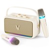 Karaoke Machine with 2 Wireless Mics & Soft Leather Wrap
