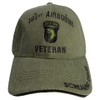 COLL7AWS 101st Airborne Veteran Screaming Eagles Olive OD Adjustable Embroidered