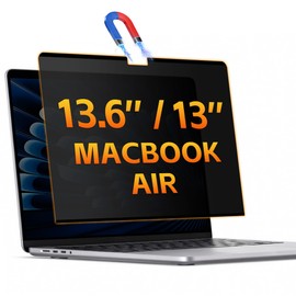 Juvraixo Magnetic Privacy Screen Protector for Macbook Air 13.6/13 Inch (2022-2025, M2, M3, M4), Matte Removable Private Anti Blue Light Glare for 13.6inch Mac Laptop Computer