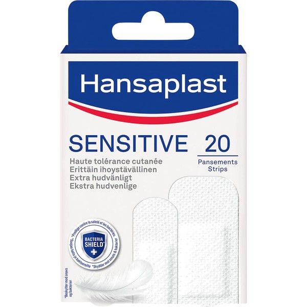 Hansaplast Sensitive Plasters Pack of 20 - 2 Sizes