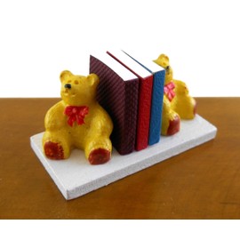 Melody Jane Dolls House Teddy Bear Bookends Miniature Nursery Toy Shop Accessory